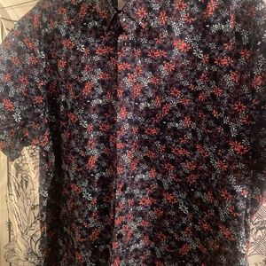 Floral T-shirt Button-Up